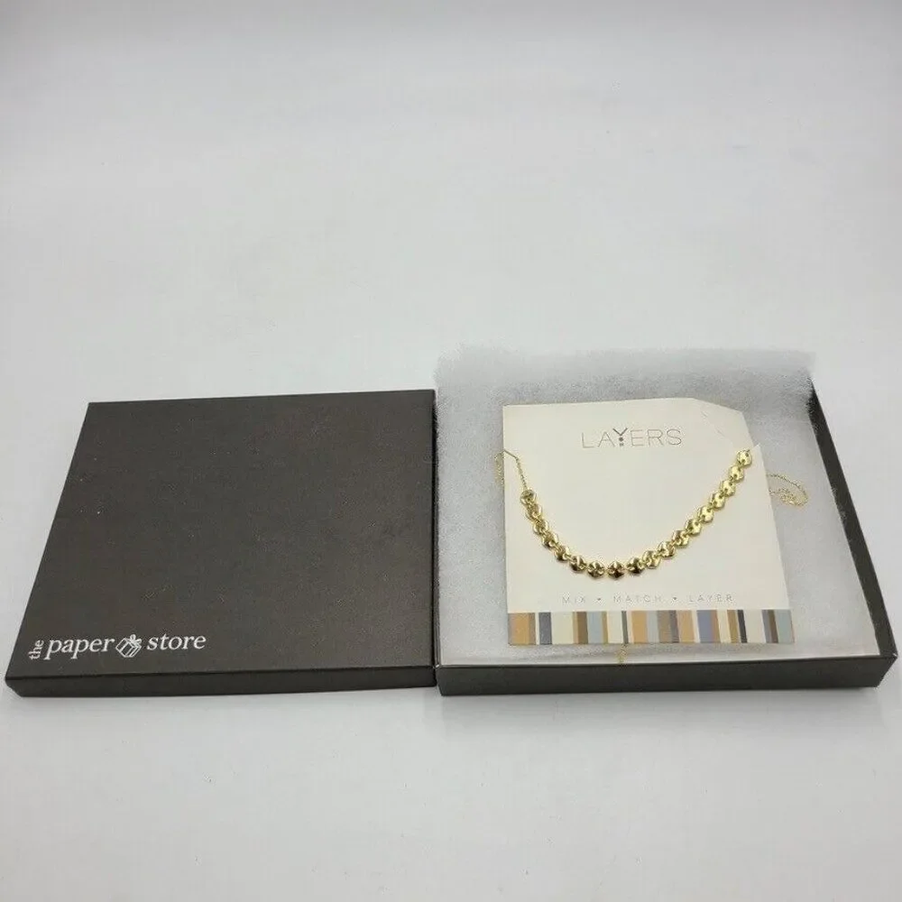 Layers Gold Necklace Drawstring Adjuster Slides LAY-97G 13